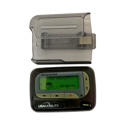 Unication ADMFFGE376 Alpha Elite DDC 5 Pager 929.6125 MHz Beeper w/Belt Clip