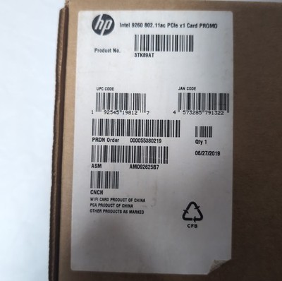 Intel Wireless-AC 9260 PCIe WiFi Card Bluetooth 5.0 Desktop Adapter - 3TK89AT