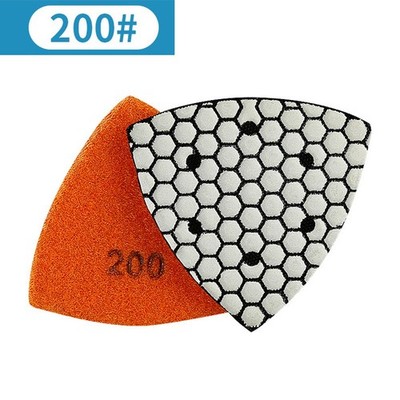 Long Lasting Dry Polishing Pads for Granite Marble Stone Sanding 90mm Triangle