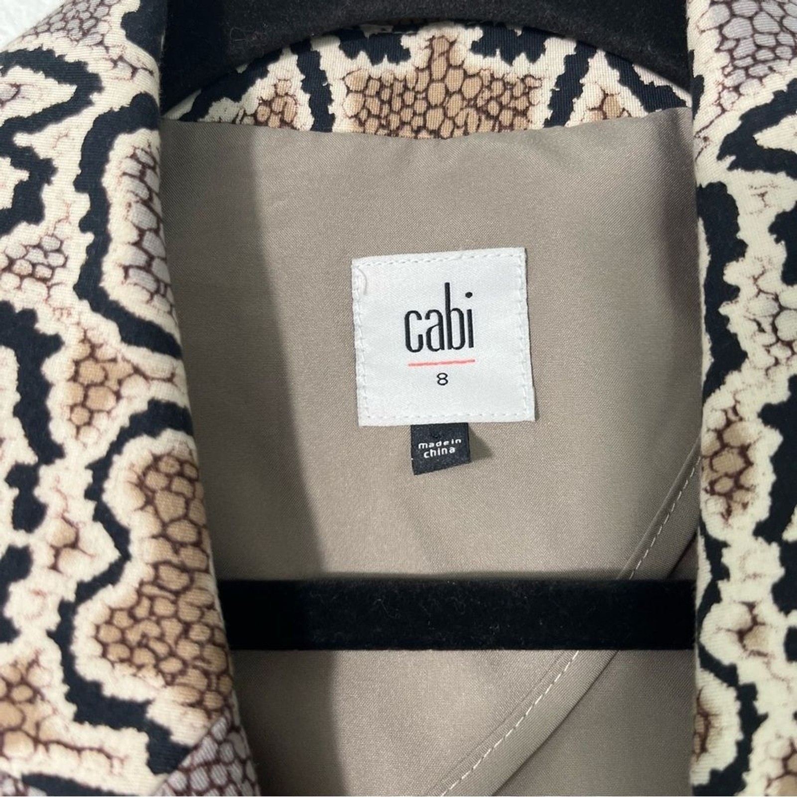 Cabi Python Snake Print Double Breasted Fitted Ja… - image 7