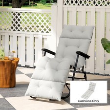 Outsunny Sun Lounger Cushion Only, Garden Lounge Chair Cushion, Refurbished