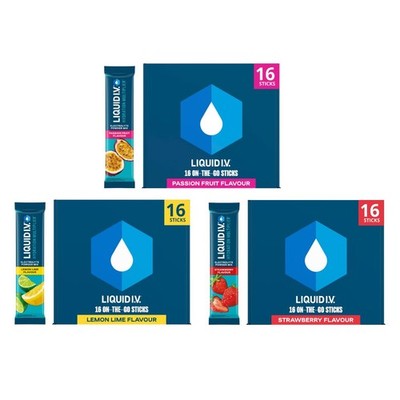 Liquid I.V. Trinkbeutel | Lemon Lime + Passion Fruit + Strawberry 