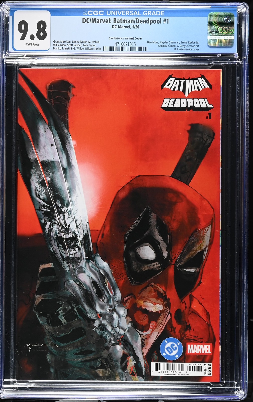 DC/Marvel: Batman/Deadpool 1 CGC 9.8 Sienkiewicz Variant Cover