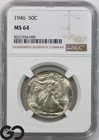 1946 Walking Liberty Half Dollar NGC MS 64 ** Nice Walker!
