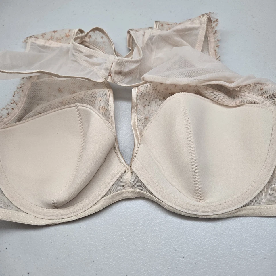 Sujetador Victoria's Secret Mujer Grande Beige Floral Dream Angels Cuello Alto Estrellas Foto 3 de 4