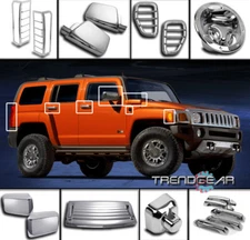 2006-2010 HUMMER H3 CHROME COVER TRIM 24PCS COMBO SIDE MARKER TAIL LIGHT LAMP
