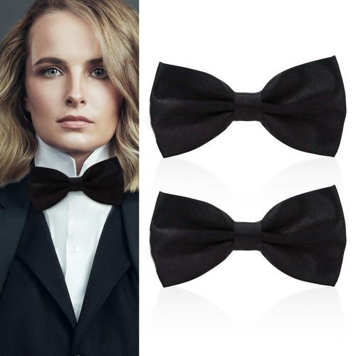 Charcoal Grey Basic Pre-Tied Bow Tie | In Stock - Foto 4