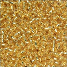 Miyuki Round Rocaille Seed Beads Size 11/0 24GM Silver Lined Gold 11-3