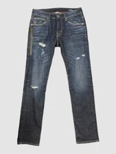 $68 Vigoss Denim Women's Blue Distressed Straight Denim Jeans Pants Size 29