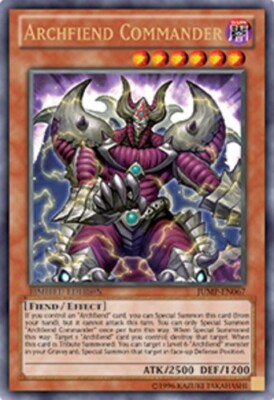 Yu-Gi-Oh! Sammelkarte – Archfiend Commander (JUMP-EN067) – Ultra Rare, Limited Edition