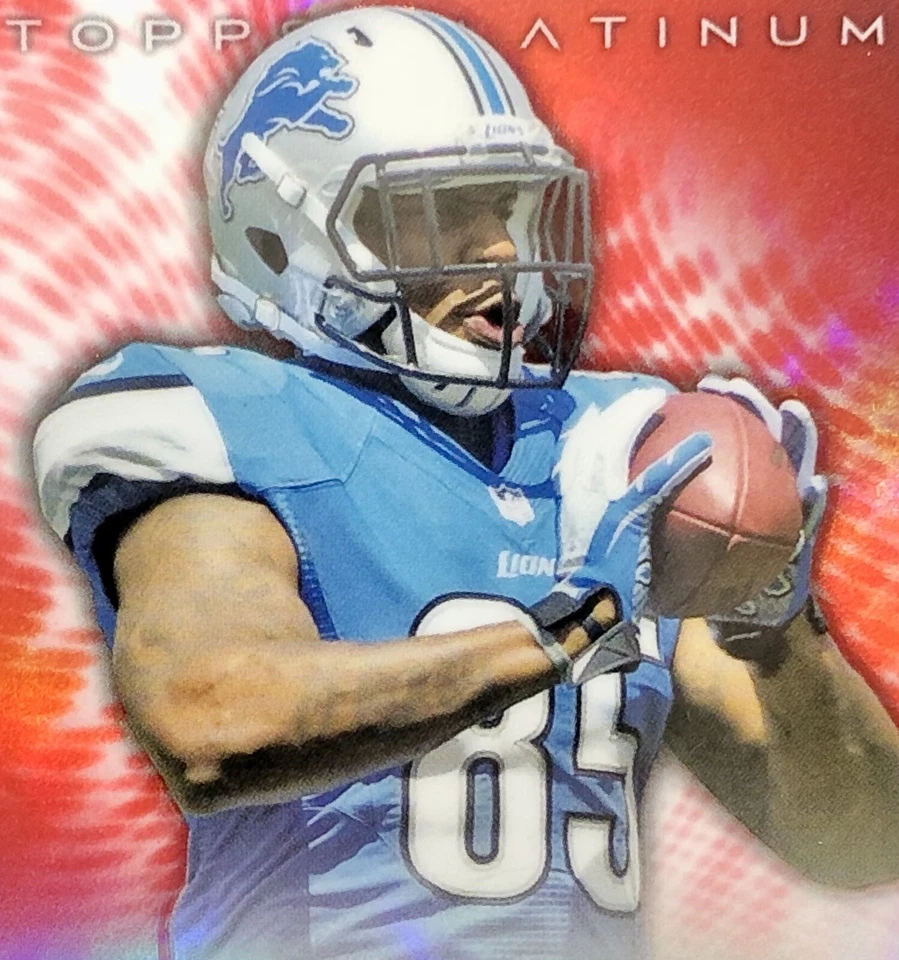 2014 Topps Platinum Eric Ebron ON CARD AUTO /5 RED REFRACTOR SSP Rookie Card #16 - Image 3 of 4