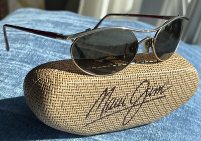 Rare Maui Jim Makai 150-16 Rare - Maui Jim Makai 150 16 - Gold Color Frame - HCL Bronze  main image 4