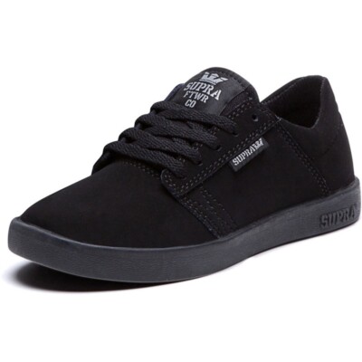 Supra Westway Skate Shoes - Kids Black/Black Size 2 Youth | eBay