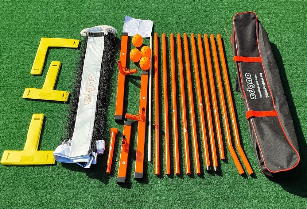 Pickleball Net with Court Marking Kit with 4 Pickle Balls & Carry Bag Easy Setup Pickleball Net with Court Marking Kit with 4 Pickle Balls & Carry Bag Easy Setup