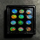 Natural Ethiopian Opal Oval Cabochon Loose Gemstone Lot 12 Pcs 6*8 MM 10 CT