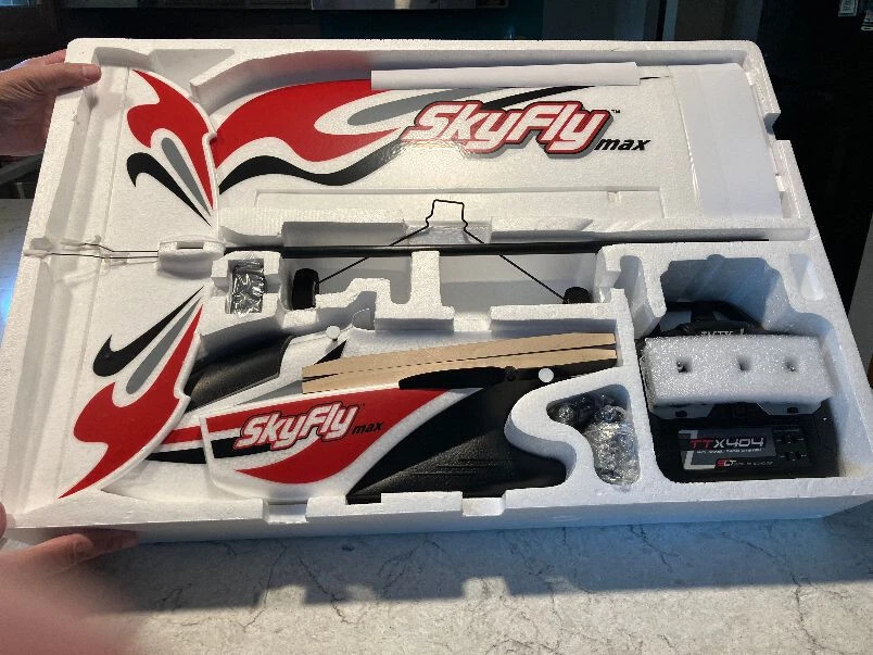 Flyzone Sky Fly Max RC Pusher Glider Aileron Trainer Avião - Versão RTF - Imagem 4 de 4