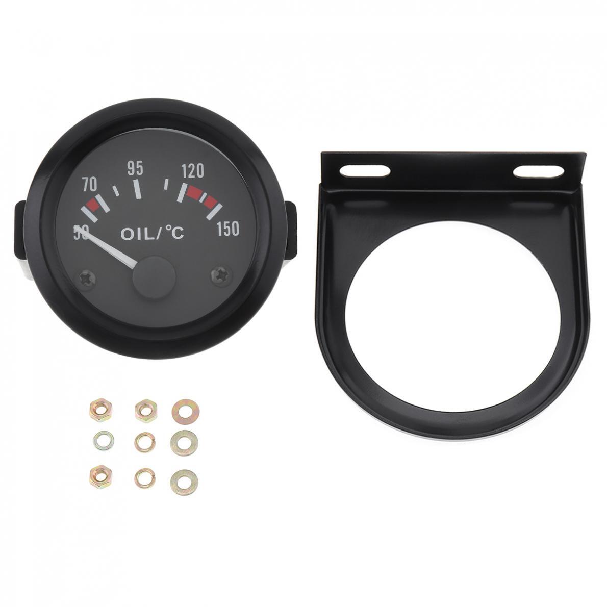 2" Oil Temperature Gauge 50-150 Celsius With Sensor Auto Temp Meter 52mm Black