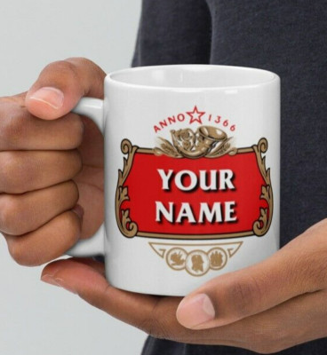 Personalisierte Tee-Kaffee-Tasse im Stil von Stella Artois Geschenk - JEDER NAME