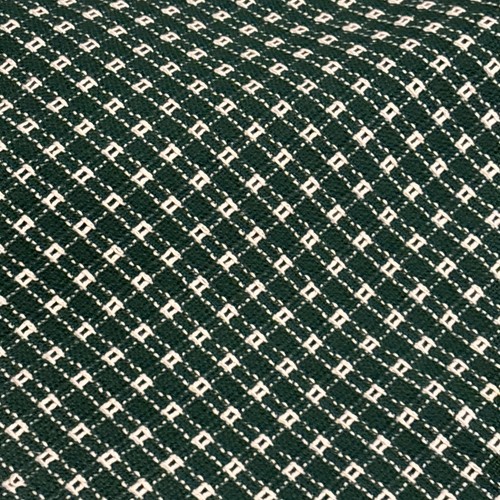 Green & White Squares Woven Throw Blanket 60X88 With Fringe Double Sided - Picture 5 of 5