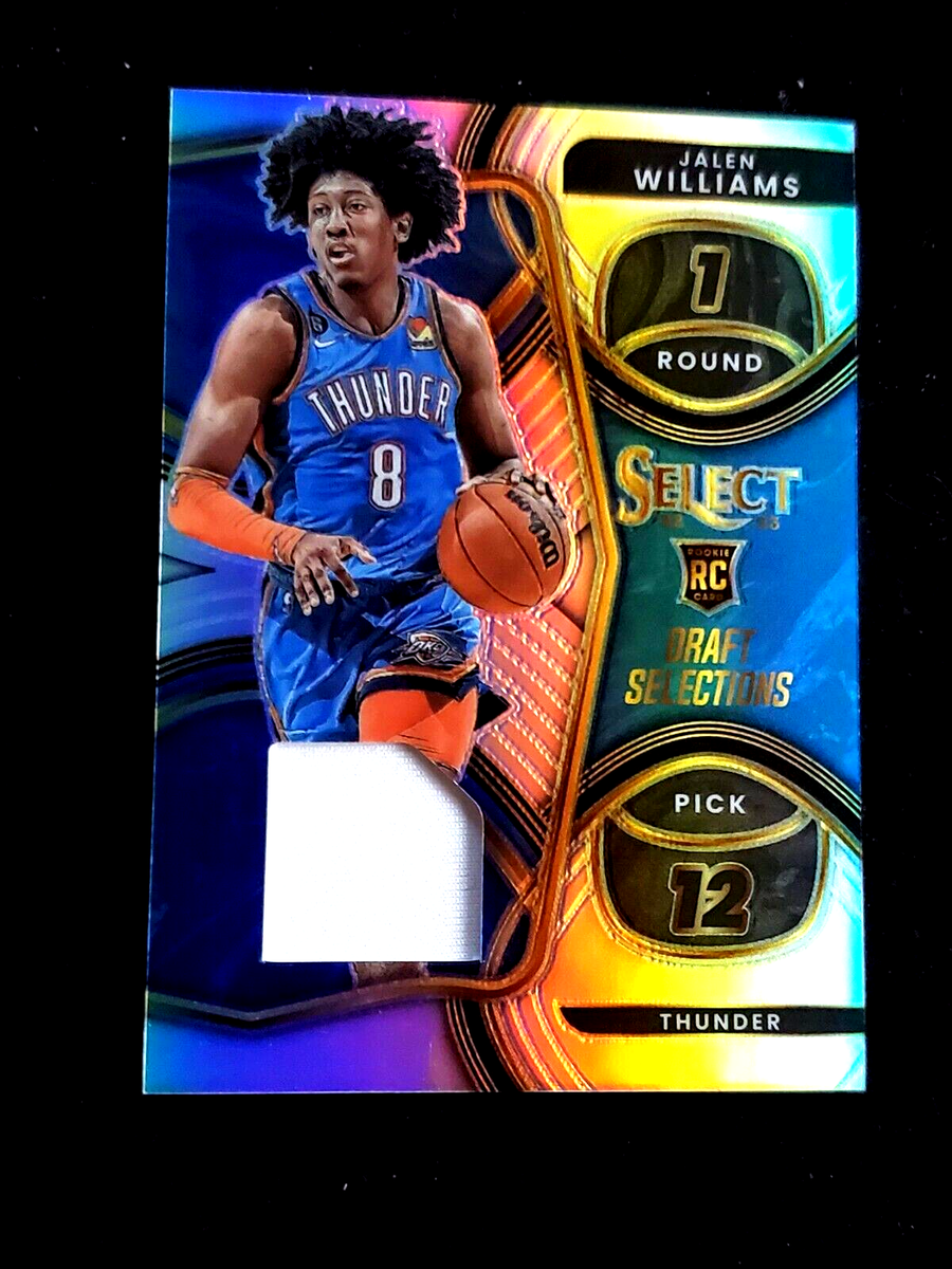 2022-23 Panini Select Jalen Williams Silver Prizm Rookie RC Jersey 
