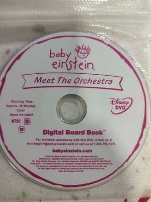 BABY EINSTEIN DVD MEET THE ORCHESTRA  DVD SIN CAJA SUELTO REGION NTSC