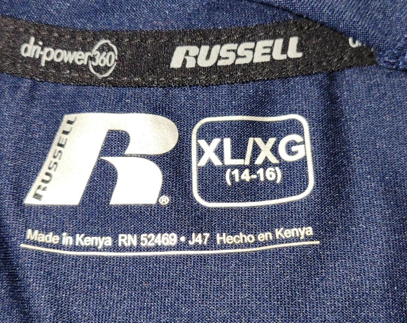 Women's Athleti Russell Blue Orange Hooded Pullover Sixe XL 14 to 16 RN