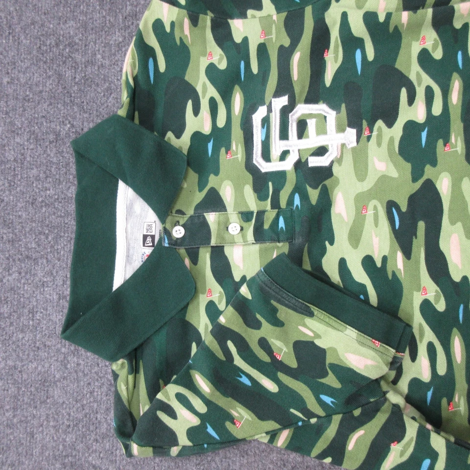 San Francisco Giant Shirt Men Large Green Camouflage Camo Pullover Polo Golf AOP - Image 2 of 4