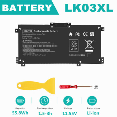 LK03XL Battery For HP ENVY X360 15-BP 15M-BQ 17-CE 17-AE L09281-855 916814-855 
