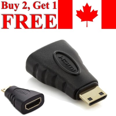Mini HDMI to HDMI Adapter Converter M/F Extender Connector for HDTV COmputer