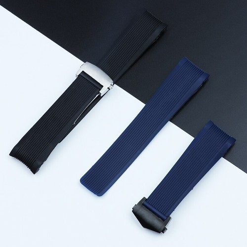 24mm Rubber Watchband Strap For TAG HEUER GRAND CARRERA AQUARACER Curved - Picture 3 of 12