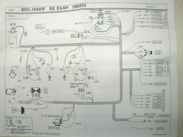 1955 55 FORD F100 F250 TRUCK DASH WIRING EXACT W/ DIAGRAM STYLE V 8 | eBay