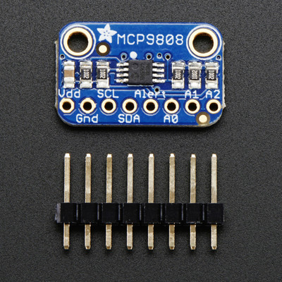 Adafruit MCP9808 Breakout Board, Precise I2C Temperature Sensor, 1782