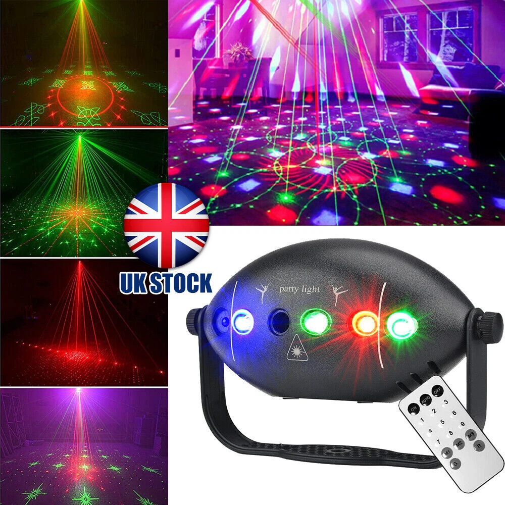 Laser Light DJ Disco Stage Party Flash Lamp Sound Activated RGB