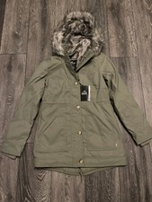 Khaki Puffer Coat Size Small