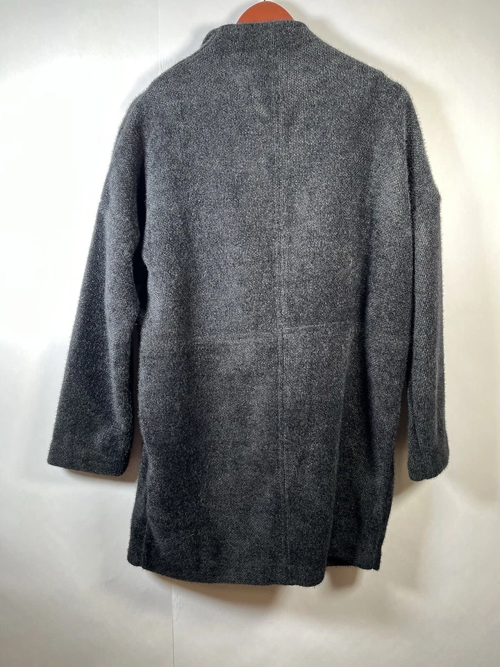 Banana Republic Mens Grey Textured Eyelash Soft One Button Sweater Coat Size S - Image 3 of 4