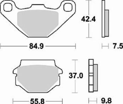 BRAKING Front Brake Pads Kawasaki Ksf Mojave 250 1994 Front