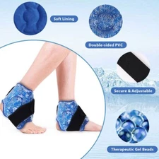 1/2 Pcs Ankle Brace Ice Pack Wrap Foot Injurie Pain Relief Gel IcePack Reusable