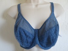 CHANTELLE 36 DDD 16M1 NORA CHIC WOMEN'S UNDERWIRE BRA, BLUE, NWT 84