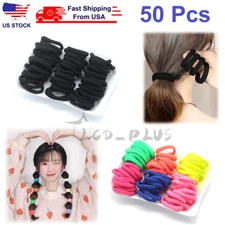 50 Pcs Women Girls Hair Band Ties Rope Ring Elastic Hairband Ponytail Holder New