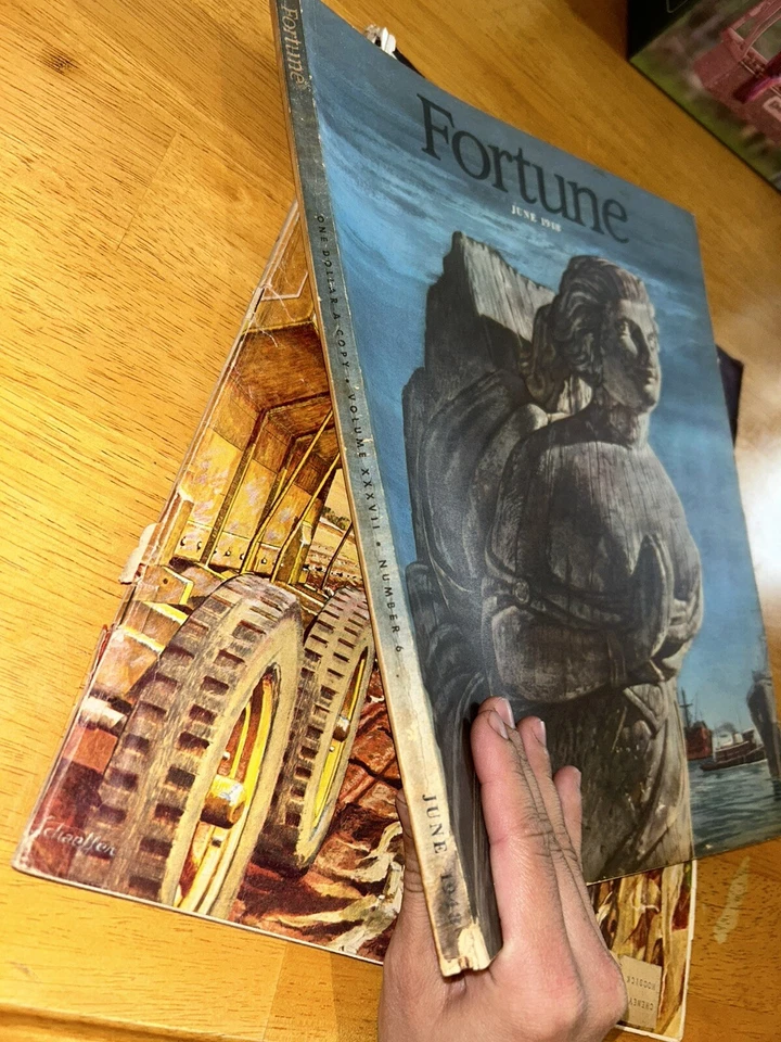 Vintage Fortune Magazine- June 1948, Volume XXXVII, #6 , Monsanto Ad , History - Image 2 of 4