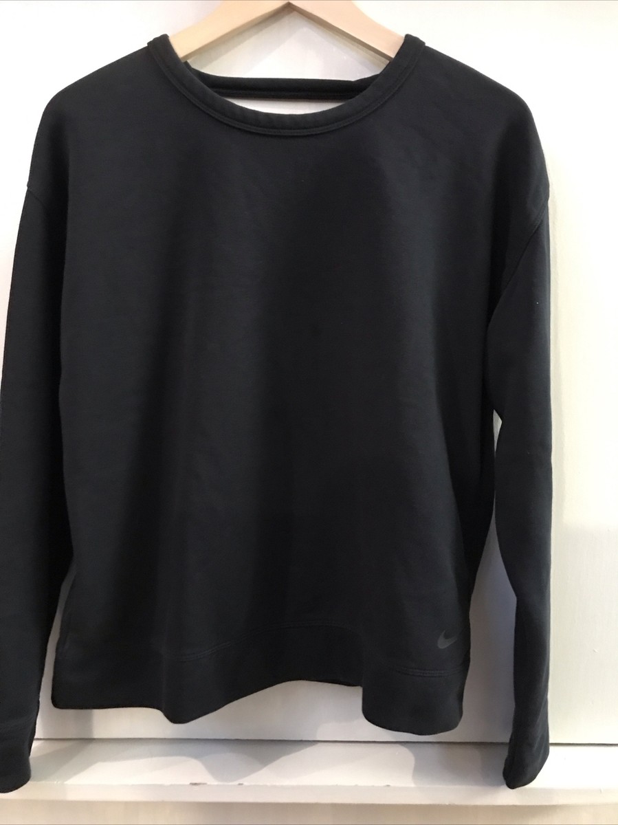 Nike Women's Dri-Fit L/S Versa Open Back Training Top Black 938901-010 Size  S