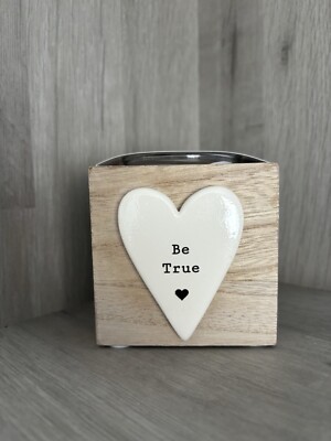 Kerzen-/Teelichthalter ''Be True'' 8 cm