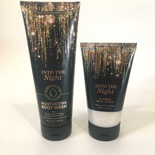 NEW Bath Body Works Into The Night Moisturizing Body Wash Glowing Scrub Lot
