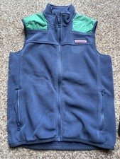 Vineyard Vines Slate Blue Green Fleece Vest Size Youth Large XL 20    T1