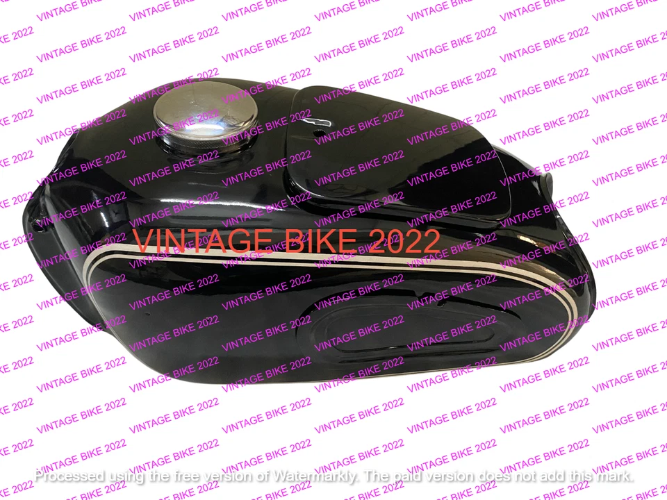 BMW R26 1956-60 R27 1960-1966 SCHWARZ STAHL GAS KRAFTSTOFF BENZINTANK + DECKE... - Bild 1 von 4
