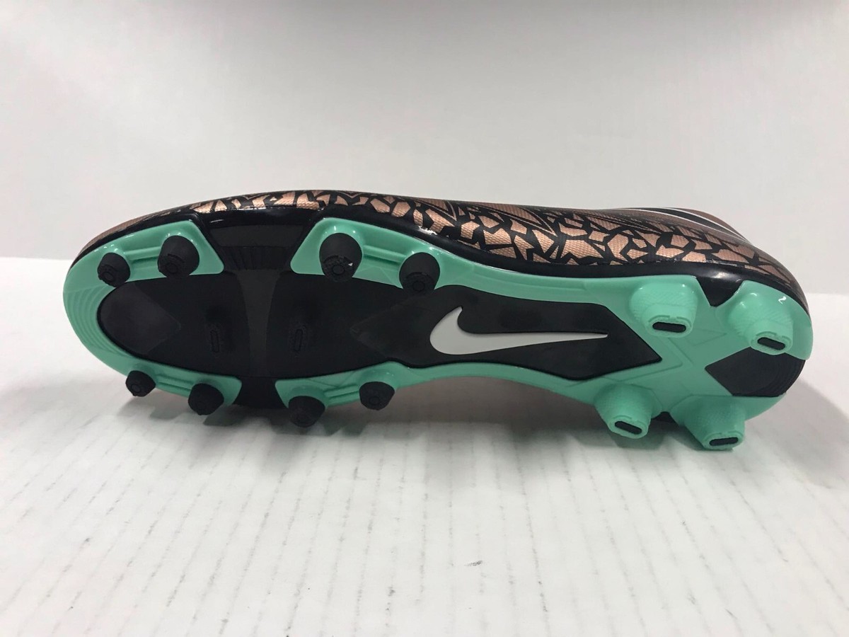 Nike Hypervenom Phade II FG Men\'s 8 Bronze Black Green Soccer Cleats 749894-903 Nike Hypervenom Phade II FG Soccer Cleats Bronze/Black  main image 2