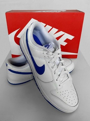 Nike Dunk Low Retro White/Hyper Royal, Größe 45.5, NEU mit Originalkarton