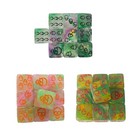 10Pcs Acrylic 6 Sided Round Corner Dices Skull Pattern Role Playing Dices