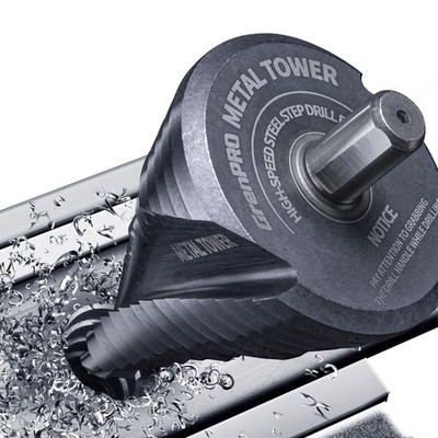 Large Step Drill Bit Set 1/4'' - 2-1/2'' HSS M35 for Metal, Stainless Steel & Wood