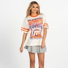 Women's The Wild Collective White Phoenix Mercury Vintage Drop-Shoulder